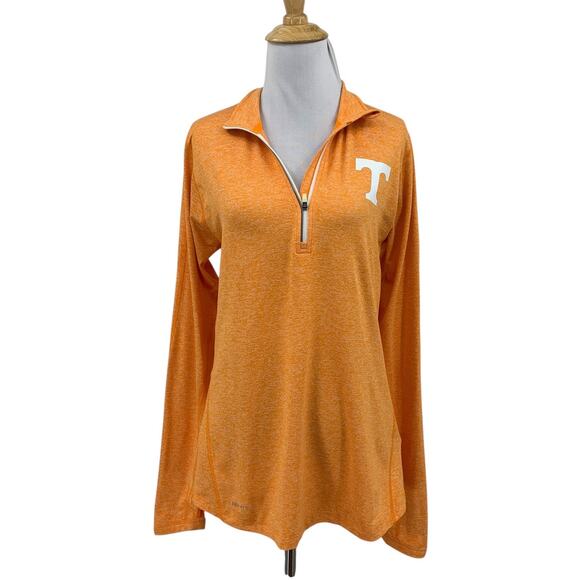 Nike Top Womens M Medium Orange Dri Fit Element Half Zip Tennessee Volunteers - Picture 1 of 14